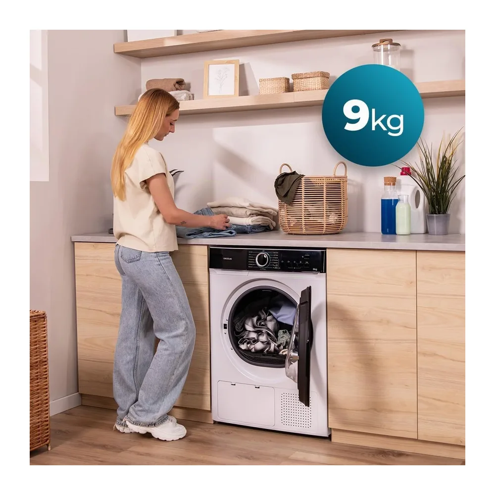 Cecotec Asciugatrice a Pompa di Calore 9 Kg Bolero Dresscode Dry 9180. 650W — 3