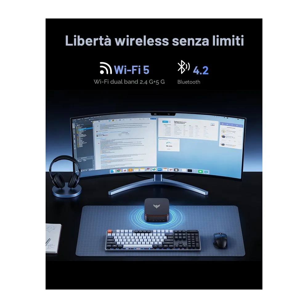 NiPoGi Pinova P1 Mini PC AMD Ryzen Embedded R2544(4C/8T — 6