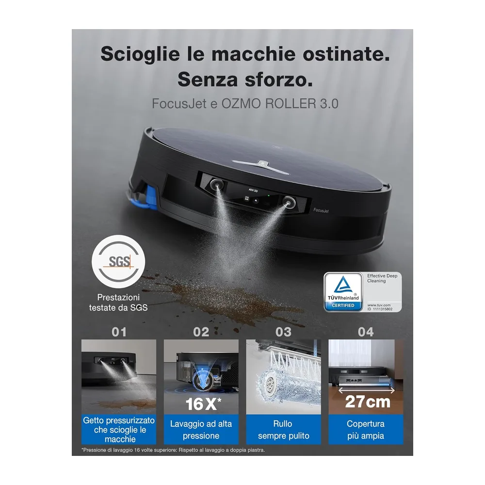 ECOVACS X12 OMNICYCLONE Robot Aspirapolvere Lavapavimenti 22.000 Pa — 2