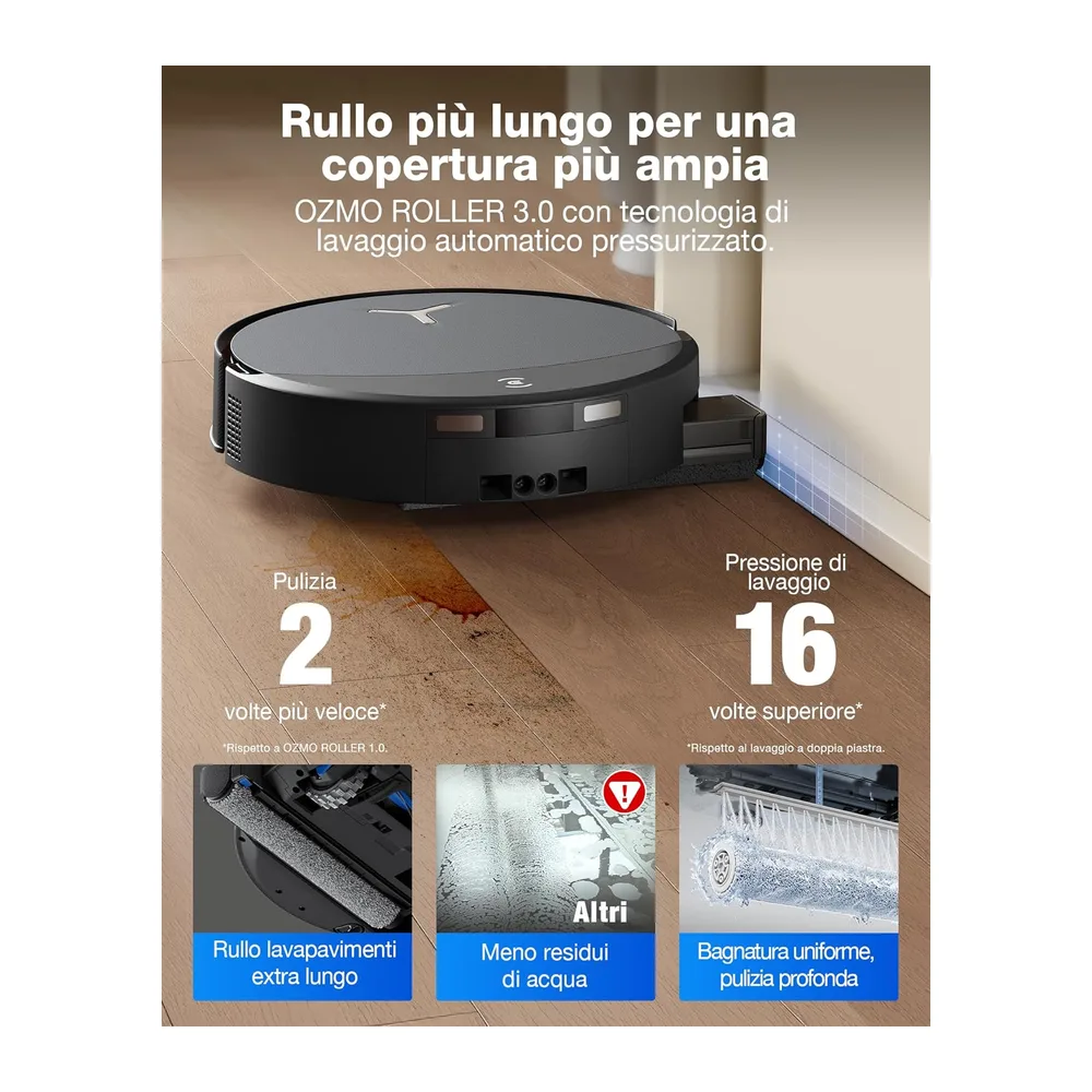 ECOVACS T90 PRO OMNI Robot Aspirapolvere Lavapavimenti OZMO ROLLER 30000Pa — 2