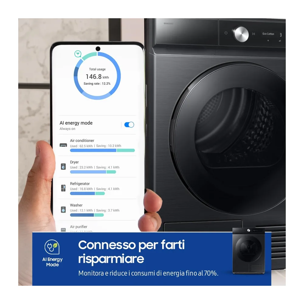 Samsung Asciugatrice Bespoke AI F-DT90DB78GB3M — 4
