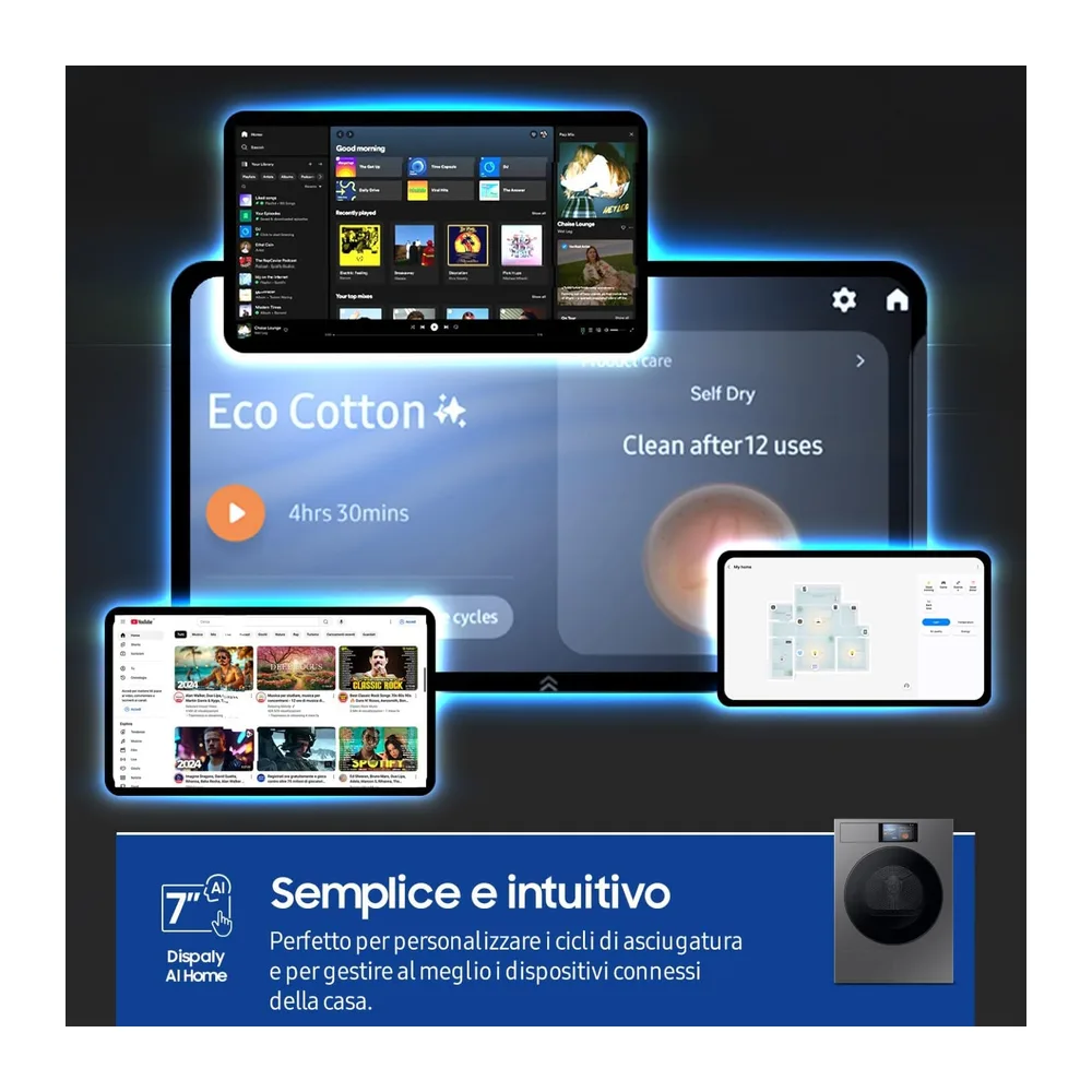Samsung Asciugatrice Bespoke AI Laundry F-DT90F09F4S3M — 5