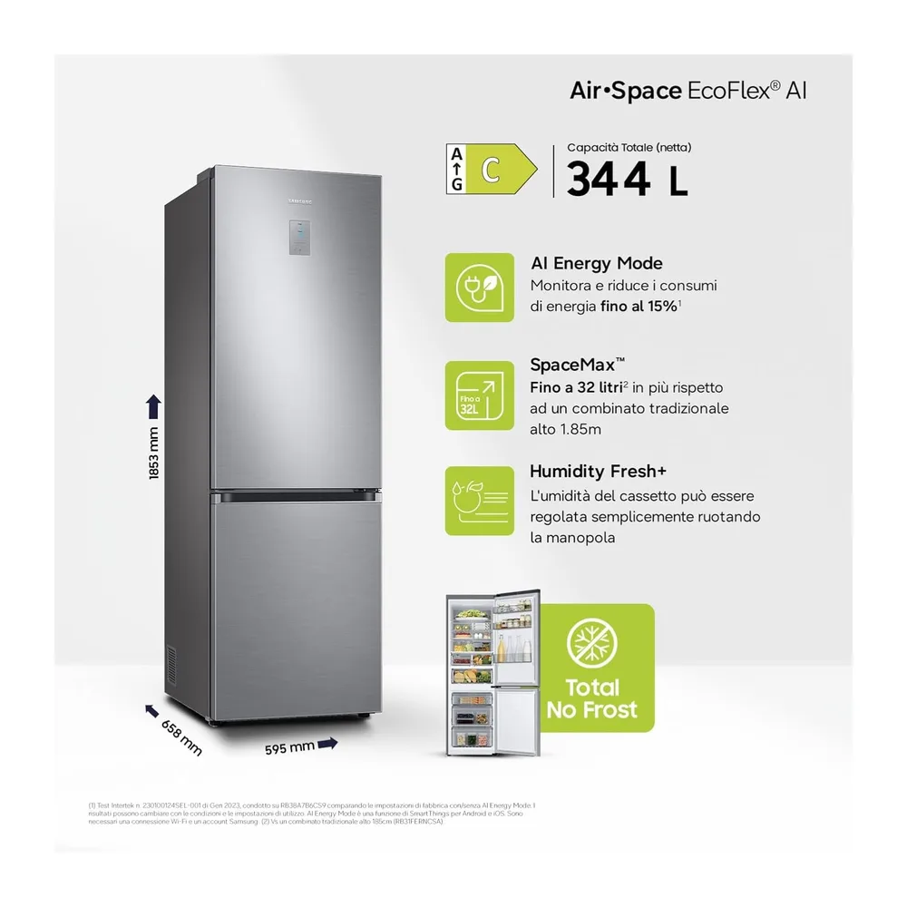 Samsung EcoFlex AI F-RL34C75CS93M Frigorifero Combinato — 3