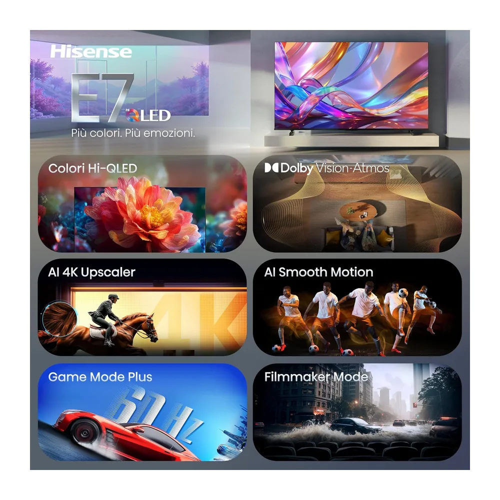 Hisense Smart TV QLED 55" 4K 55E7DS [Classe di efficienza energetica E] — 3
