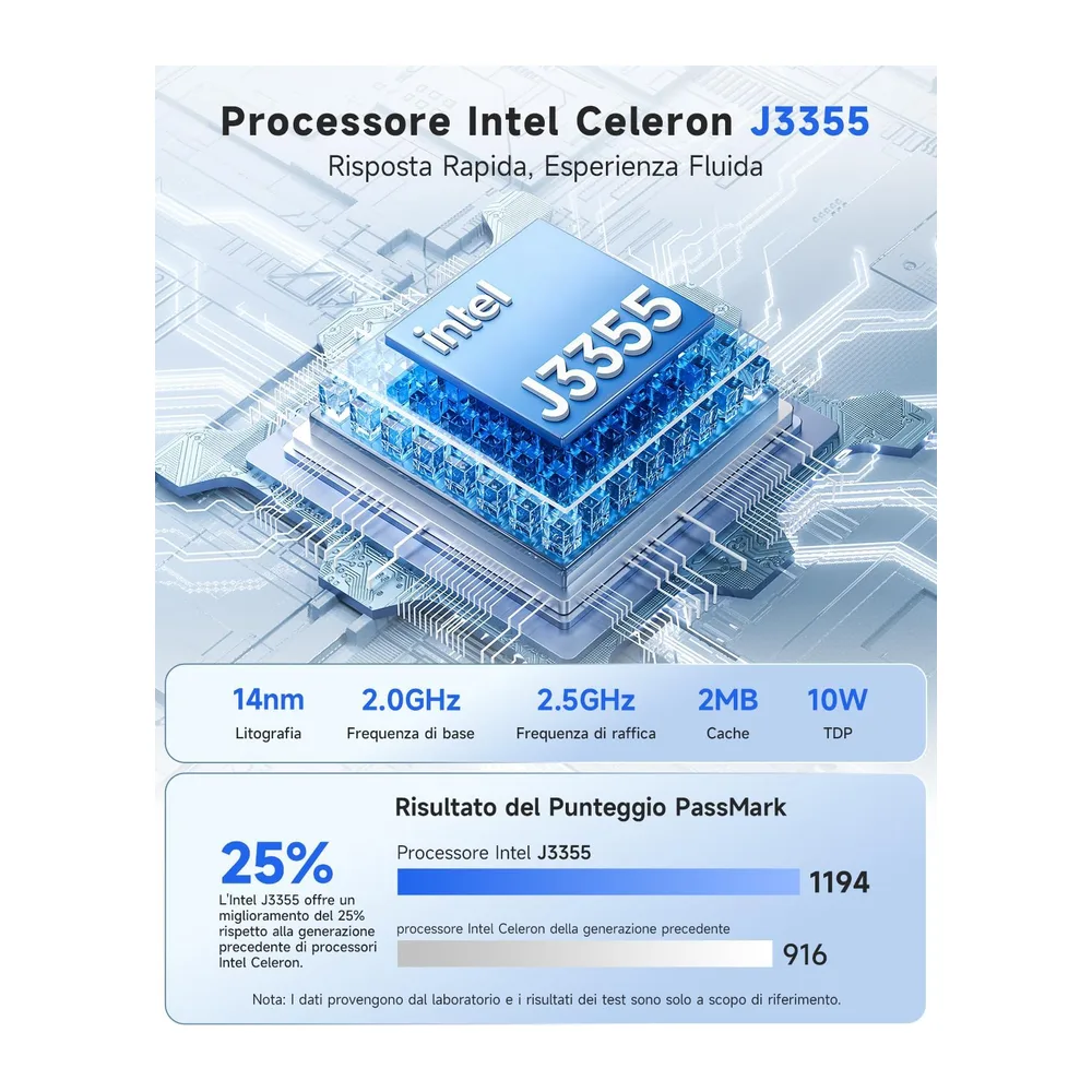BMAX Mini PC Intel Celeron J3355 6GB RAM — 3