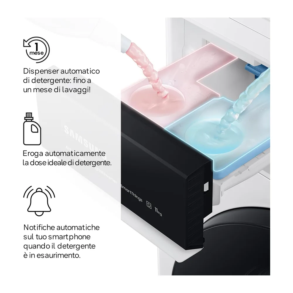 Samsung Lavatrice Bespoke AI EcoDosatore F-WM117B94GE3M — 4