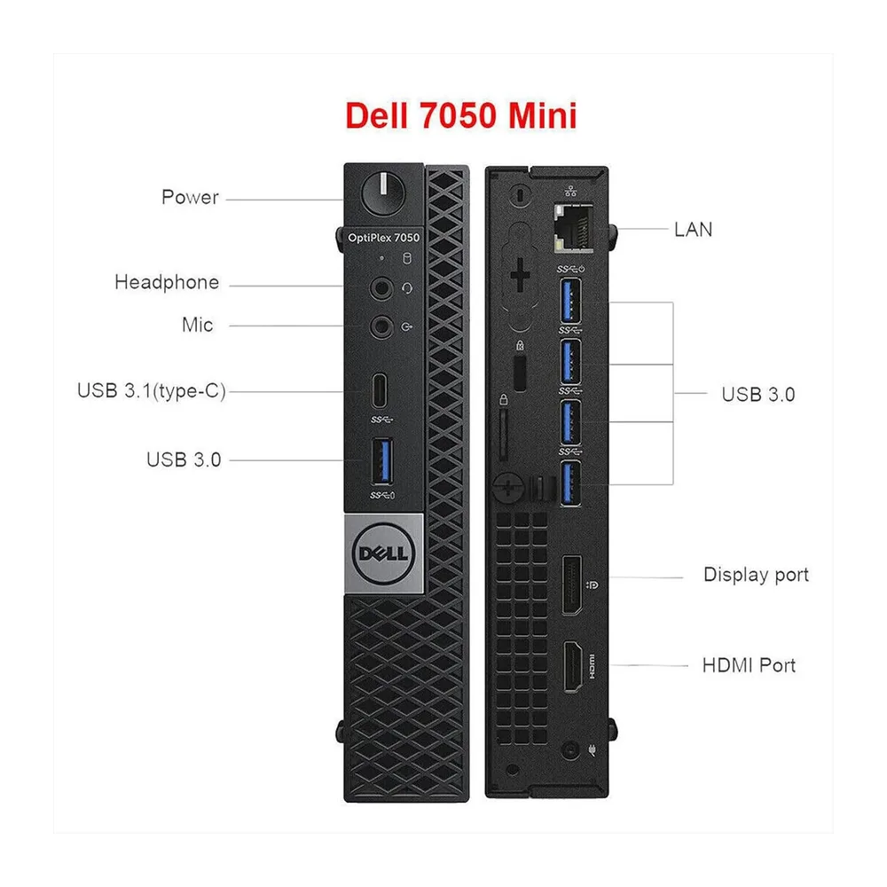 DELL Optiplex 7050 Tiny Mini Pc Computer Fisso Business Intel Core i5 6th — 2