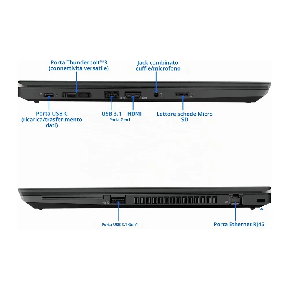 Lenovo Thinkpad T14 Computer portatile, 14" FHD (1920x1080), Intel Core i7-10510U, 16GB RAM, 512GB SSD, — 5