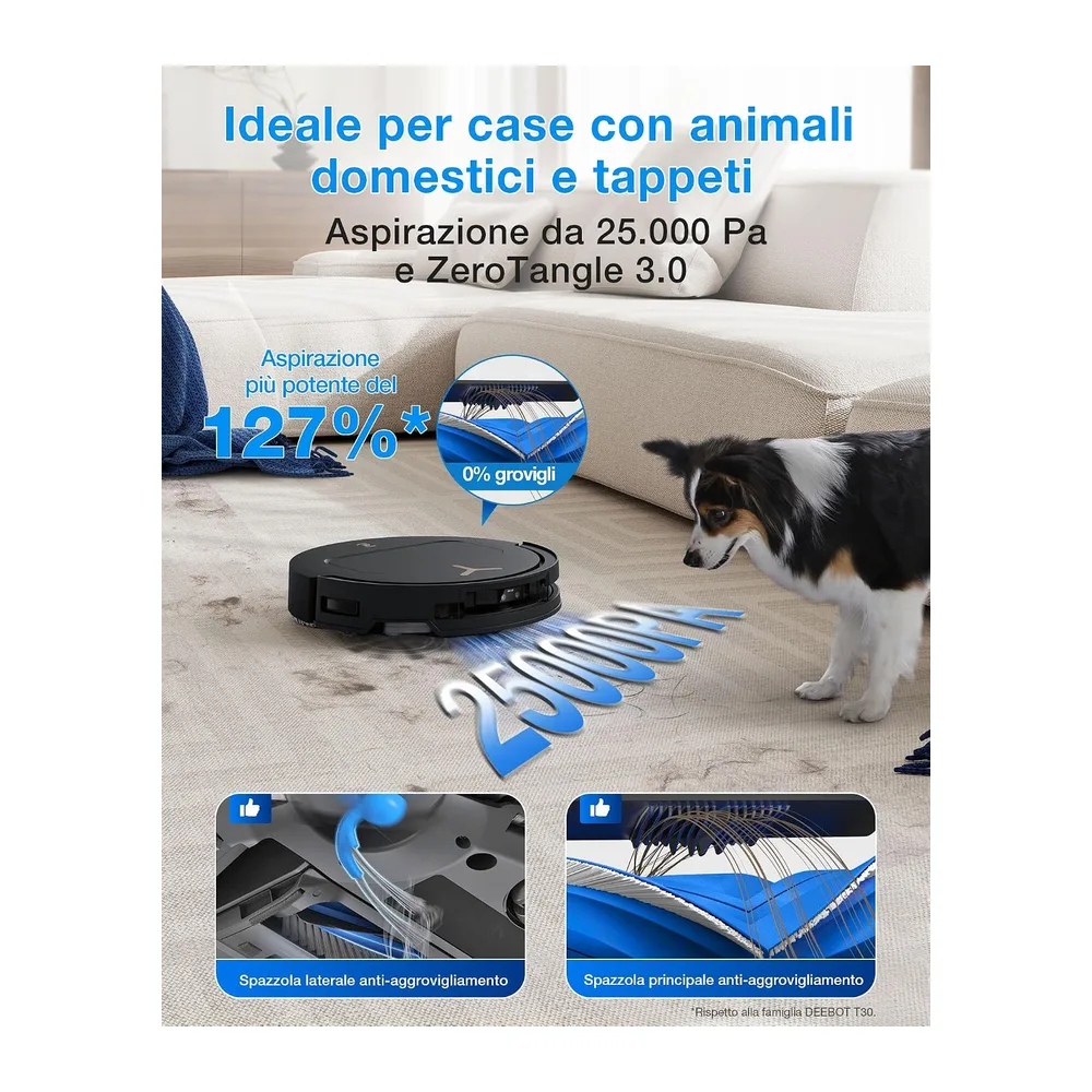 ECOVACS T50 PRO OMNI Gen3 Robot Aspirapolvere Lavapavimenti 25000 Pa — 2