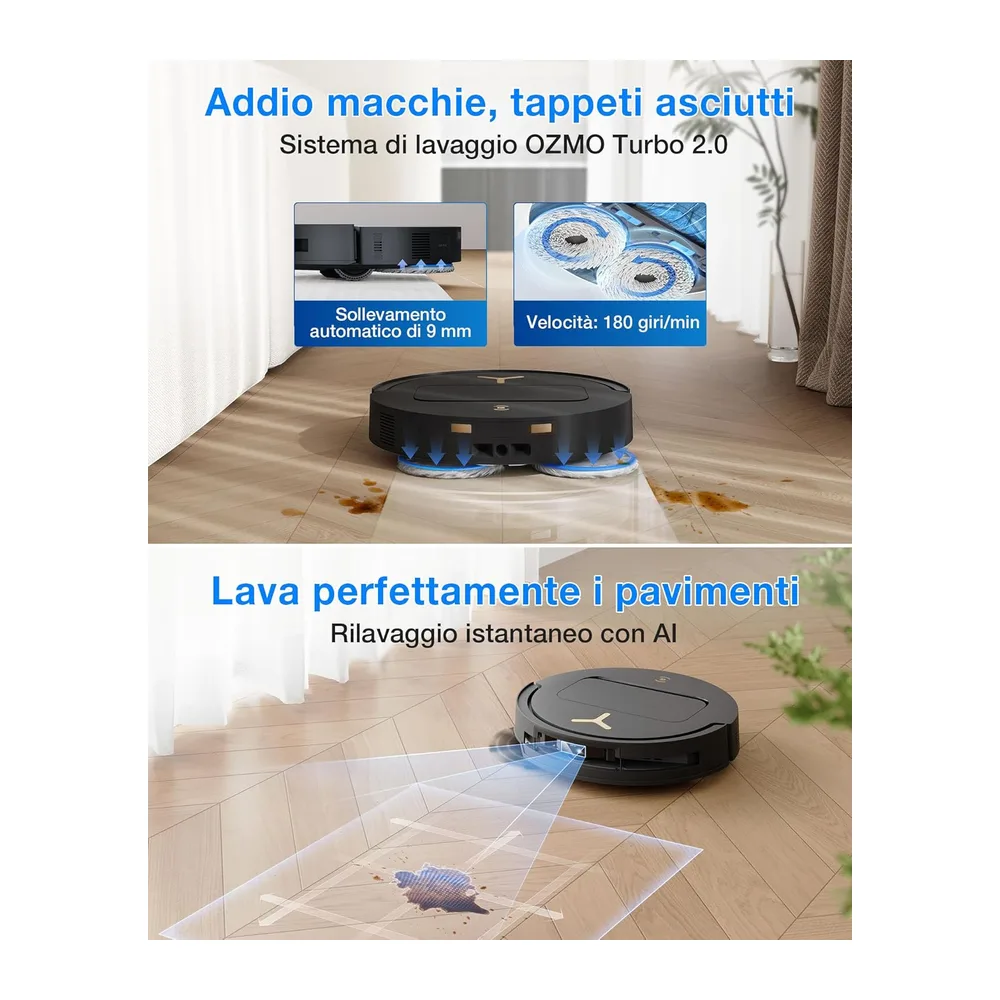 ECOVACS T50 PRO OMNI Gen3 Robot Aspirapolvere Lavapavimenti 25000 Pa — 6