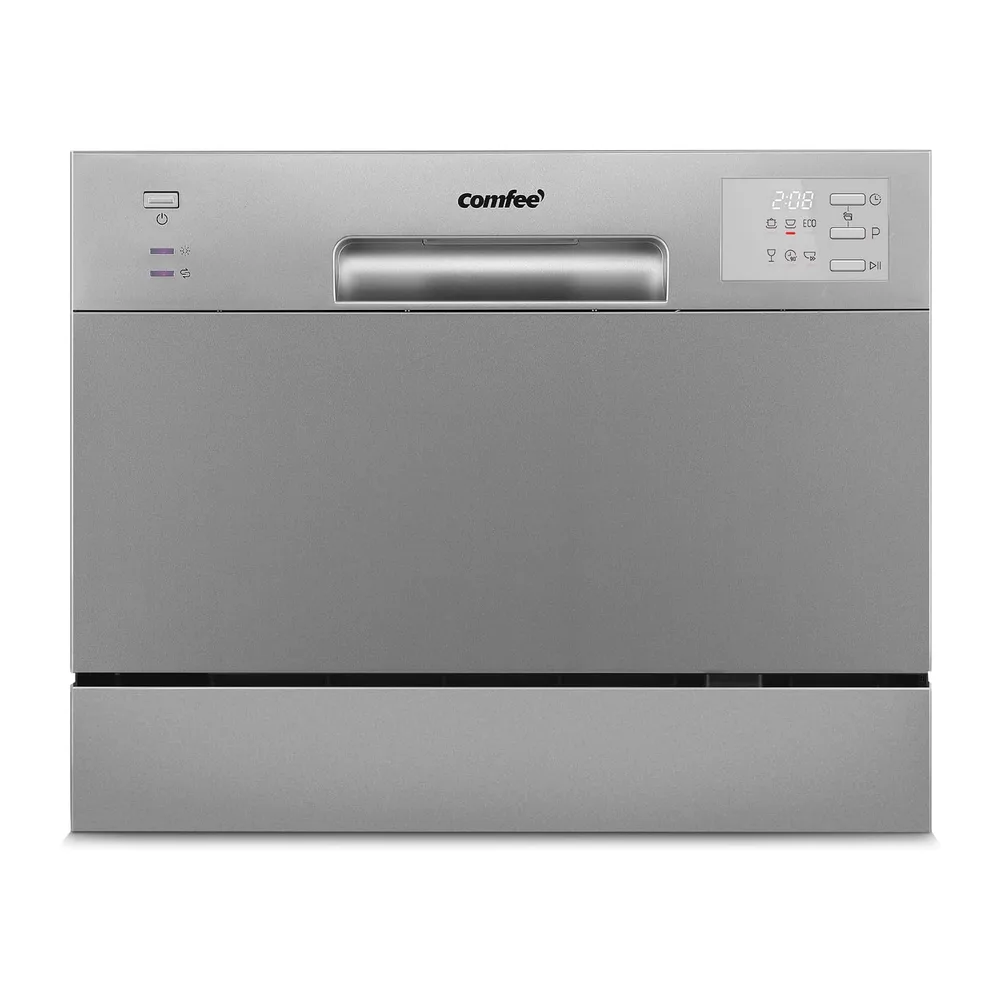 COMFEE Lavastoviglie Piccola, 6 Coperti, 6 Programmi di Lavaggio, Argento [Classe di efficienza energetica D] — 2