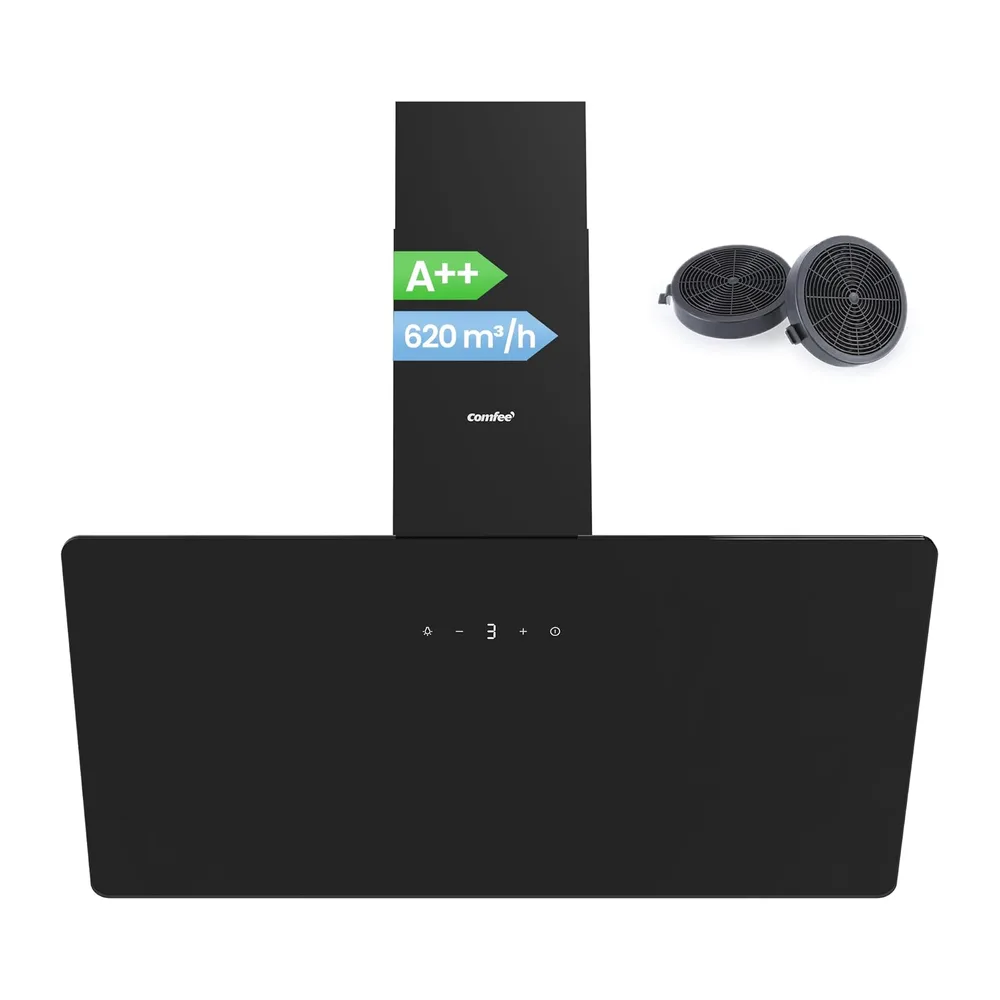 COMFEE Cappa Aspirante 90cm Cappa Cucina 620m³/h Controllo Touch Nero [Classe di efficienza energetica A++] — 2