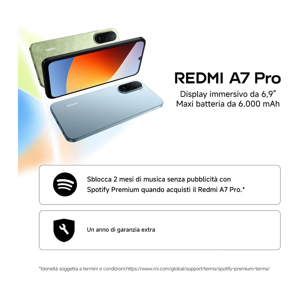 XIAOMI REDMI A7 Pro Smartphone 4+64GB,Nero. Display immersivo 6,9" — 2