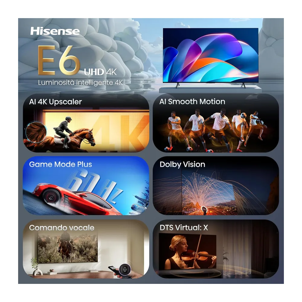 Hisense Smart TV 43" 4K Ultra HD 43E6ST [Classe di efficienza energetica E] — 3