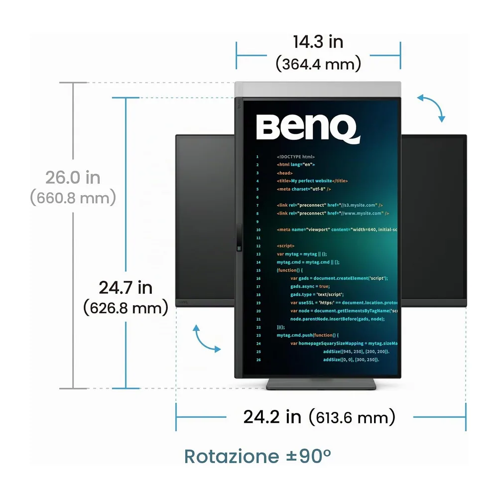 BenQ RD270Q 27 pollici 2K 144hz Monitor di programmazione — 5