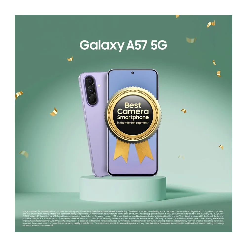 Samsung Galaxy A57 5G (Awesome Navy, 8 GB di RAM, 256 GB di archiviazione), Agentic AI, Tripla fotocamera con — 3