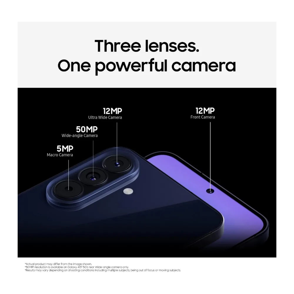 Samsung Galaxy A57 5G (Awesome Navy, 8 GB di RAM, 256 GB di archiviazione), Agentic AI, Tripla fotocamera con — 6