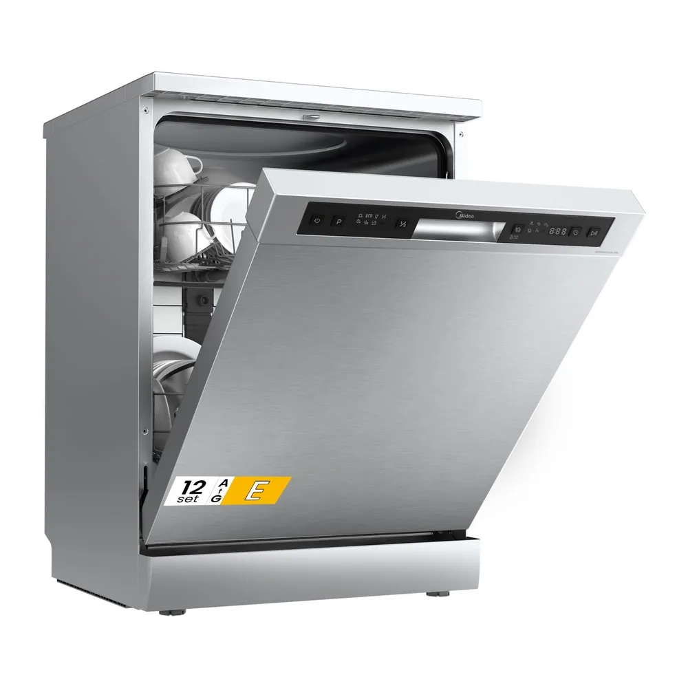 Midea Lavastoviglie Libera Installazione 12 Coperti 6 Programmi 60 cm Inox [Classe di efficienza energetica E] — 2