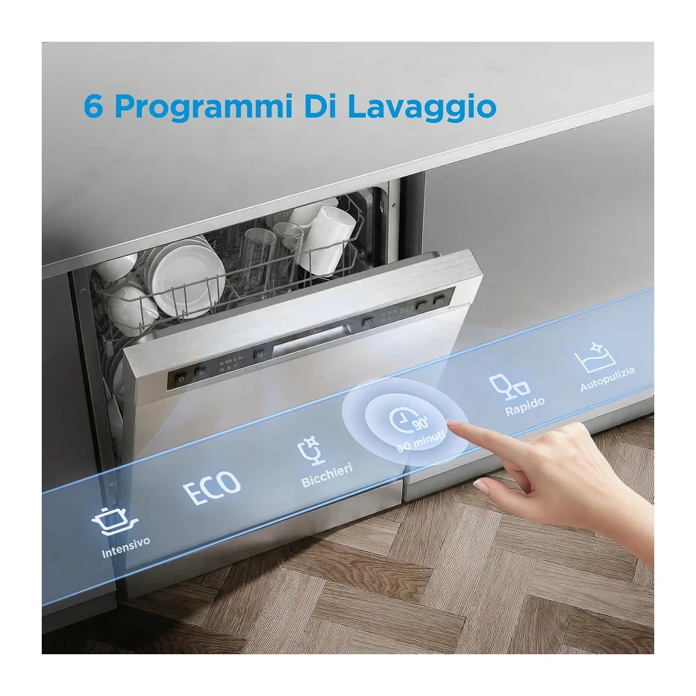 Midea Lavastoviglie Libera Installazione 12 Coperti 6 Programmi 60 cm Inox [Classe di efficienza energetica E] — 4