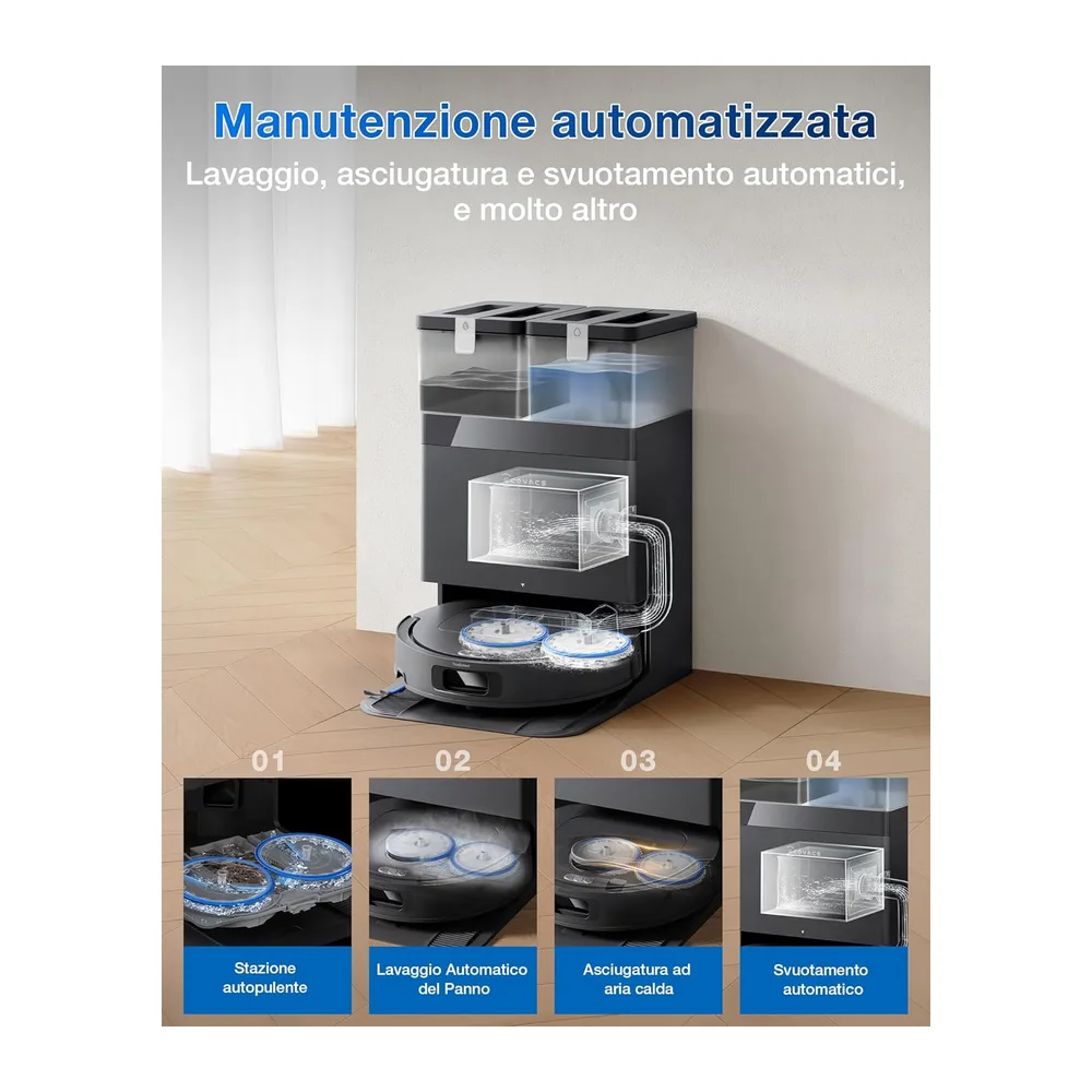ECOVACS T30e OMNI Robot Aspirapolvere Lavapavimenti 25000 Pa — 4
