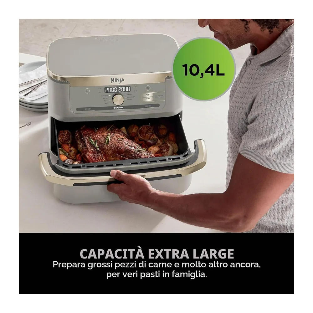 Ninja MAX, Friggitrice ad Aria, Formato Famiglia, Pietra Oro, AF180EUSD — 4