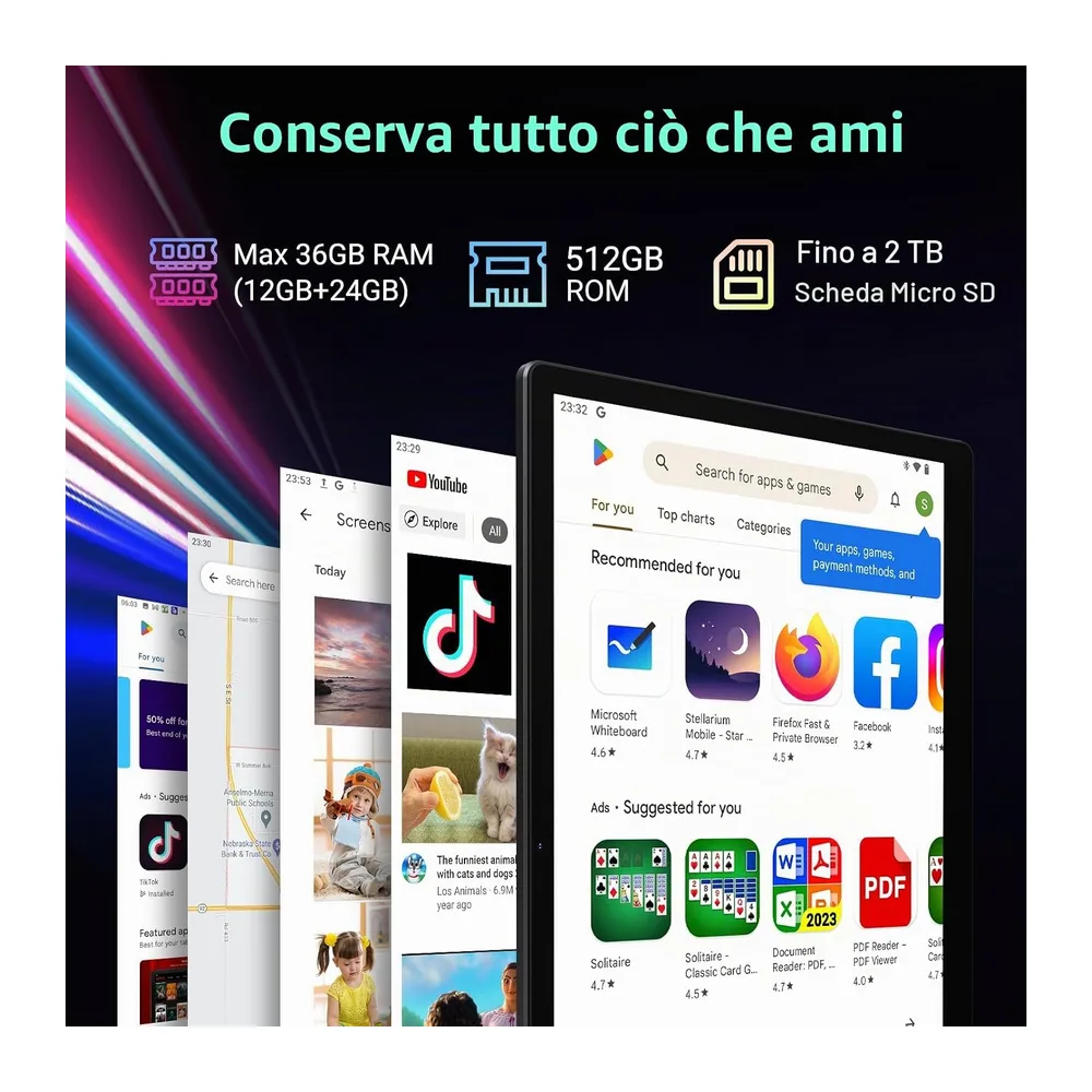 Tablet 11 Pollici Android 16 con 36GB RAM+512GB ROM (2TB TF) — 5