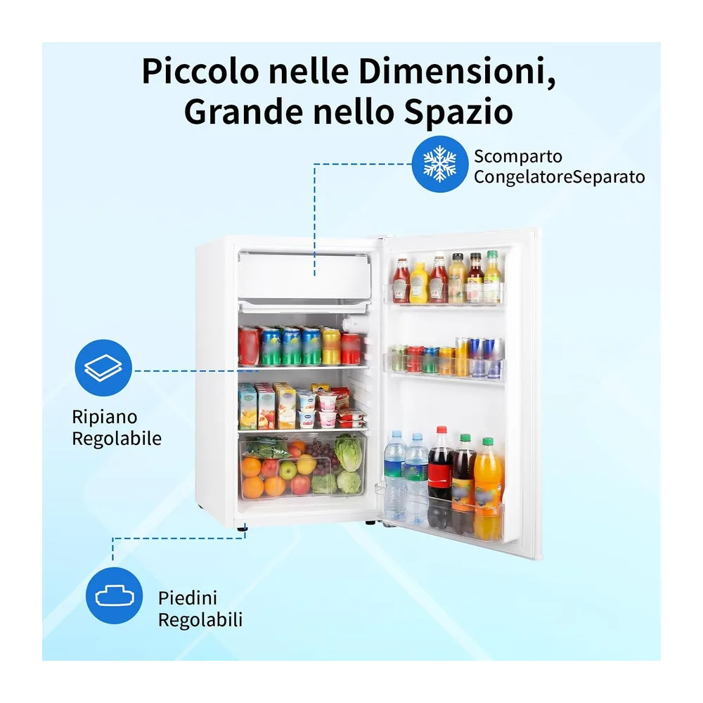 Mini frigorifero bianco 91L con congelatore — 3