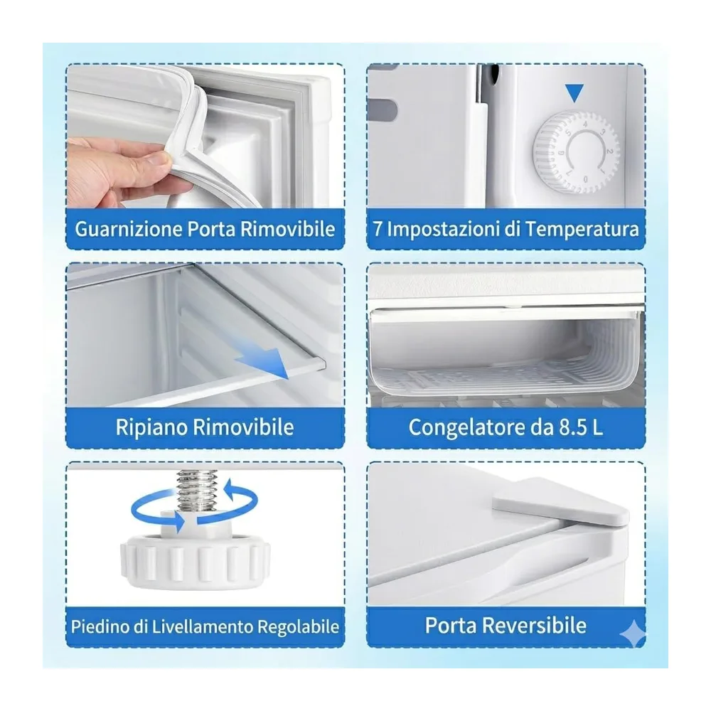 Mini frigorifero bianco 91L con congelatore — 4