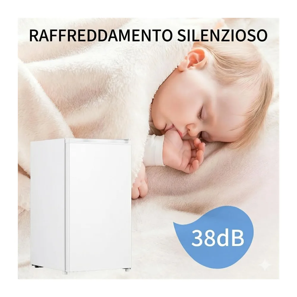 Mini frigorifero bianco 91L con congelatore — 5