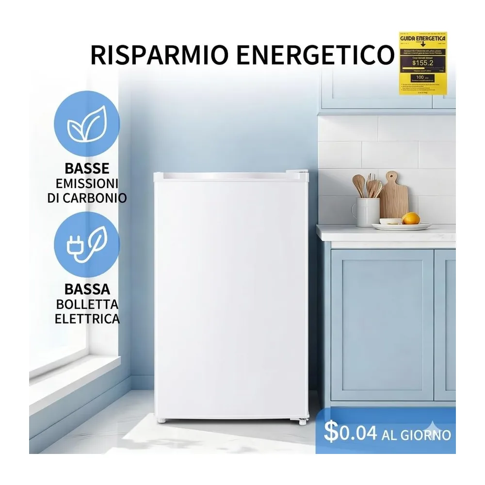 Mini frigorifero bianco 91L con congelatore — 6