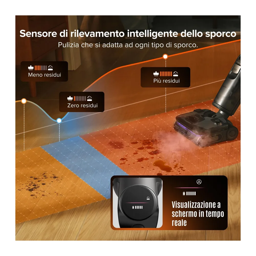 roborock F25 Steam Aspirapolvere Lavapavimenti a Vapore Senza Fili — 6