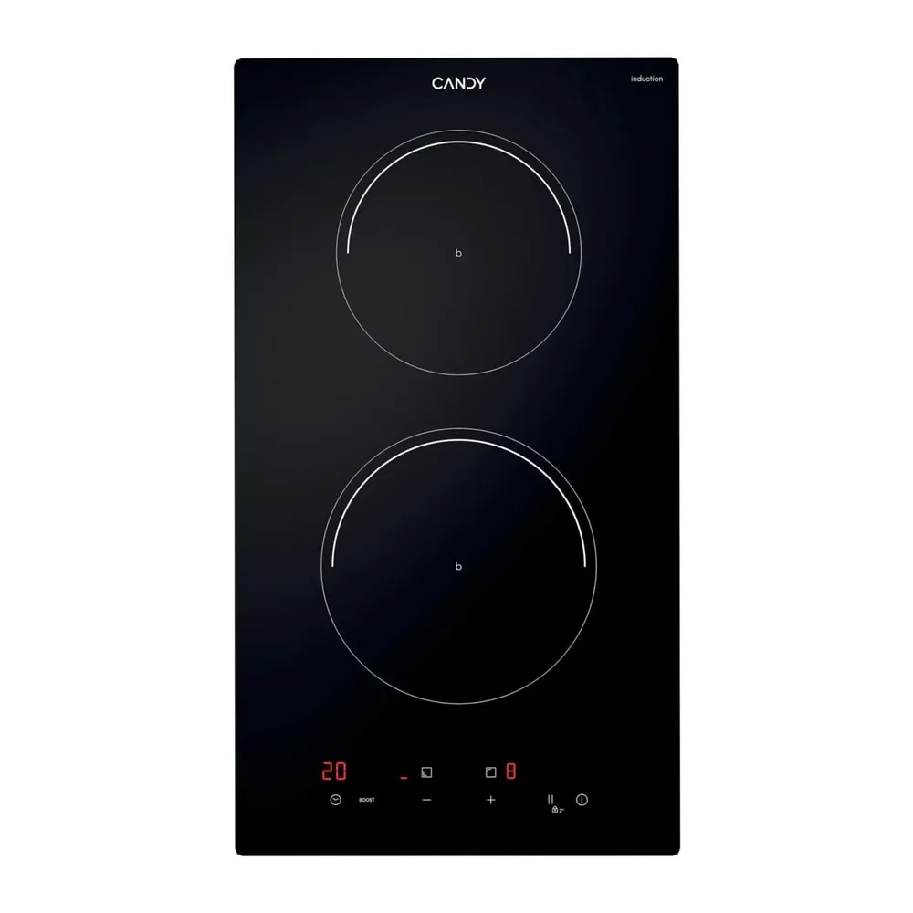 Candy CI32CBB - Piastra a induzione Domino, 2 zone, 30 cm, 9 livelli di potenza, 3,5 kW, comandi centrali, — 2