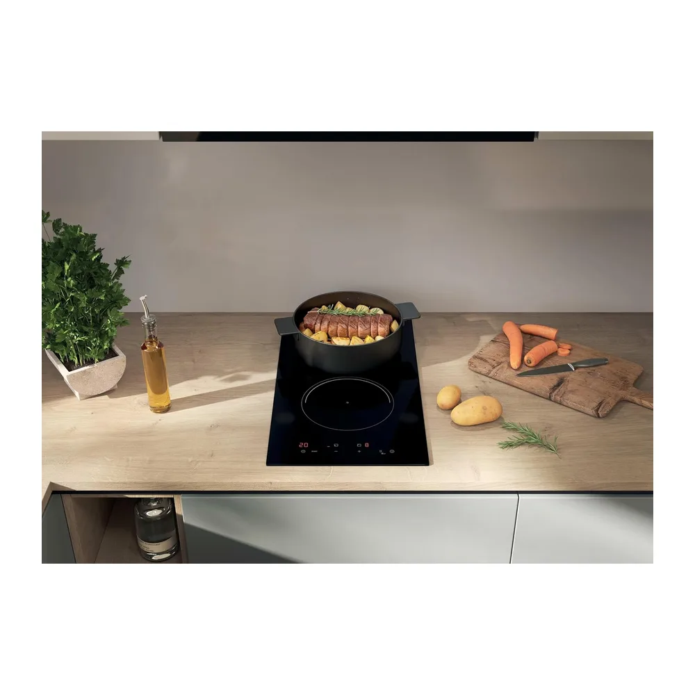 Candy CI32CBB - Piastra a induzione Domino, 2 zone, 30 cm, 9 livelli di potenza, 3,5 kW, comandi centrali, — 6