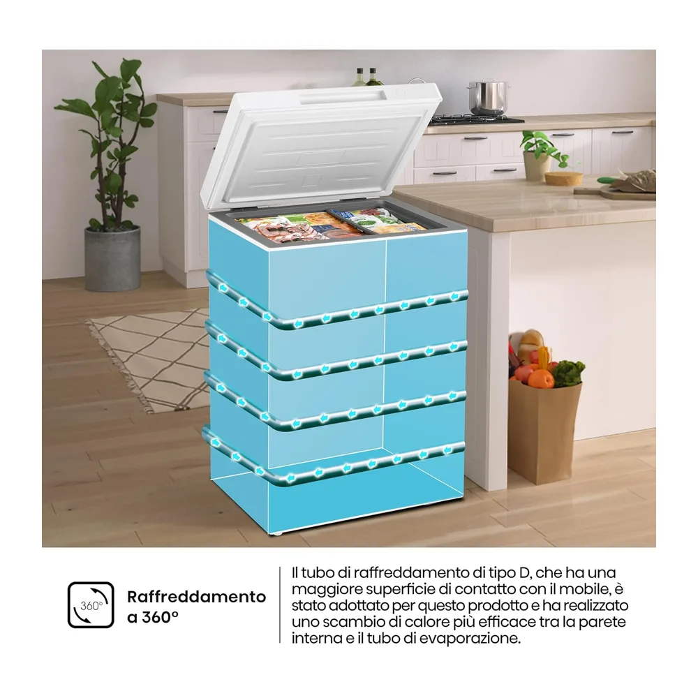Hisense FT100N1BWE NUOVO Congelatore a Pozzetto con capacità 97 litri — 4
