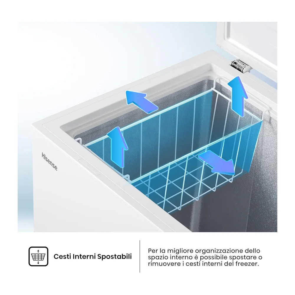 Hisense FT100N1BWE NUOVO Congelatore a Pozzetto con capacità 97 litri — 6
