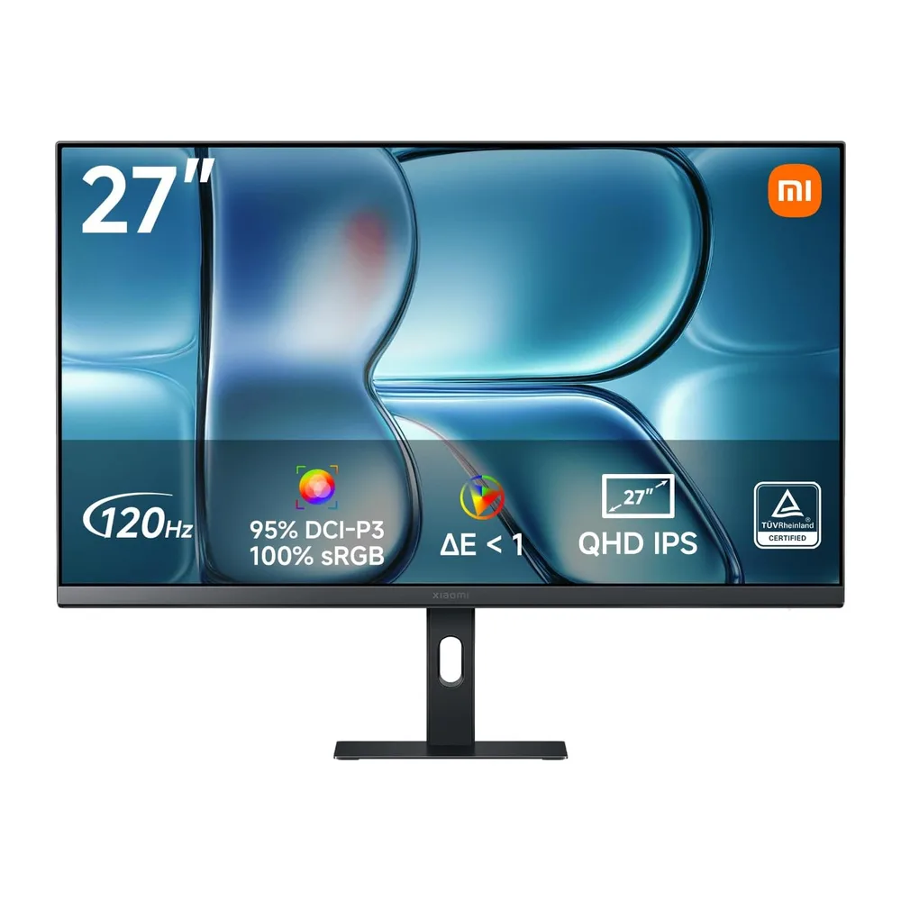 XIAOMI Monitor 2K QHD 27 Pollici, 120Hz, 2560 x 1440,100% sRGB, P27QDA-RAGL [Classe di efficienza energetica