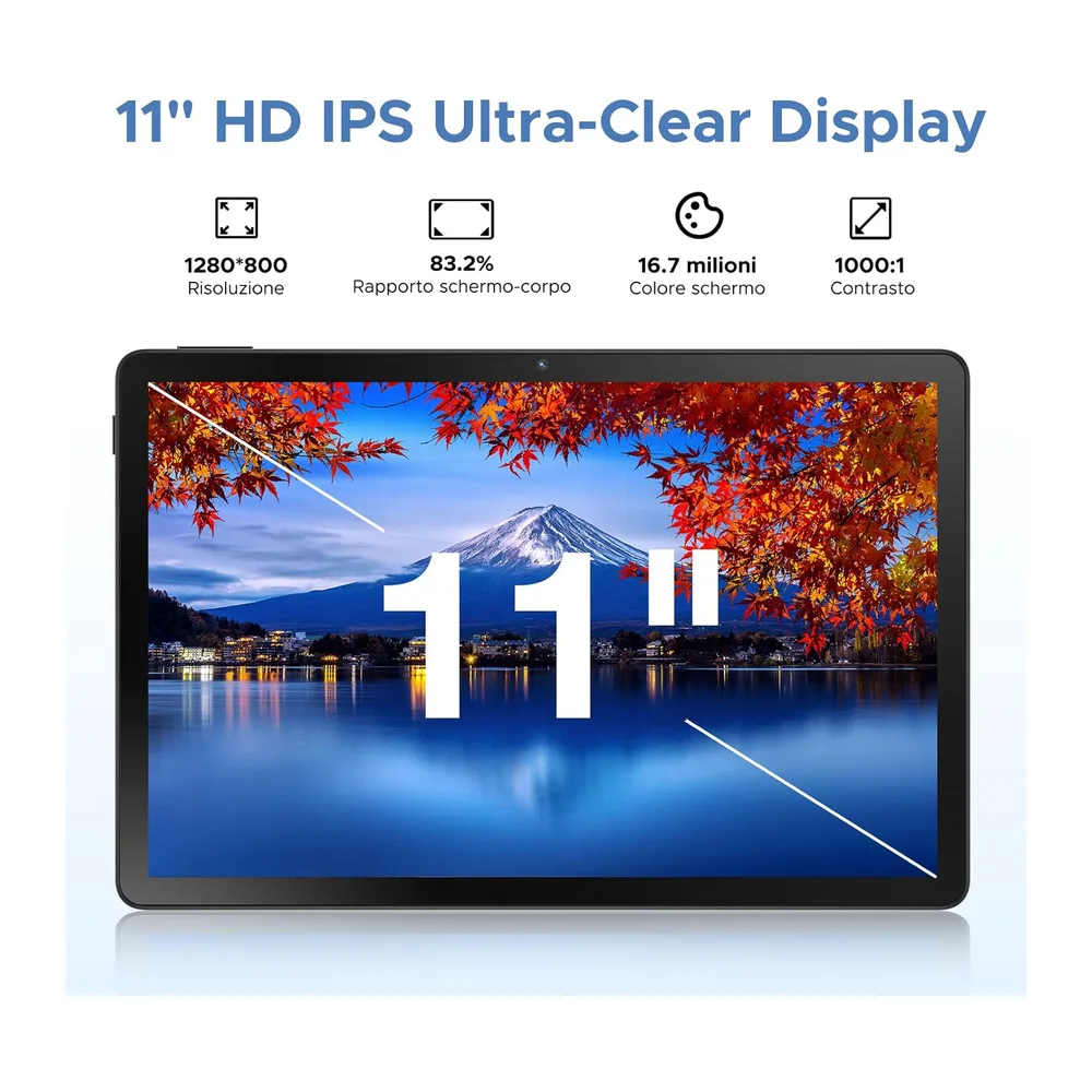 U11 PRO 2026 Tablet Android 16, 30GB+256GB/2TB Gemini AI, 8580mAh 7.9mm Thin Tablet 11 Pollici, T7200 Octa — 5