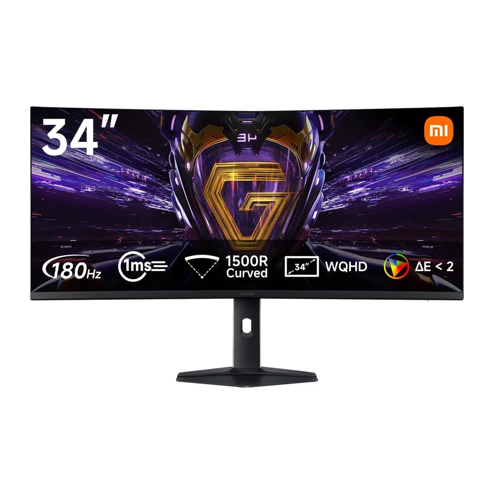 XIAOMI Monitor Gaming Curvo 2K 34 Pollici,180Hz,1ms GTG,1500R