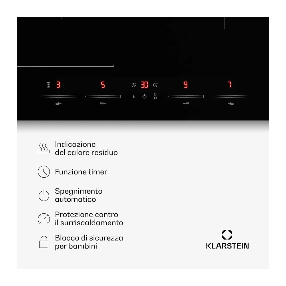 Klarstein HaloSync Piano Induzione con Cappa Integrata — 4