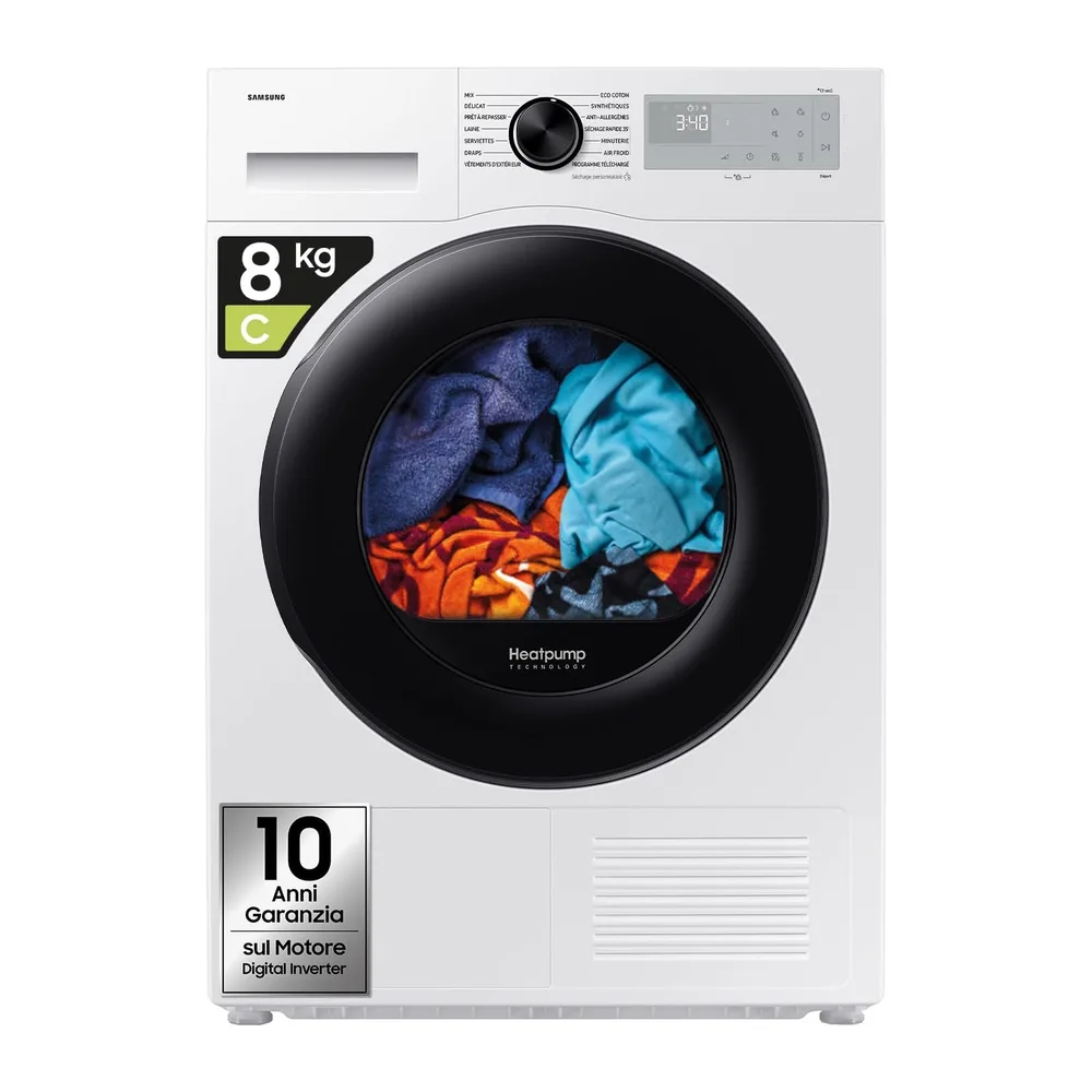 Samsung Asciugatrice Crystal EcoDry DV80DG52B0AHET