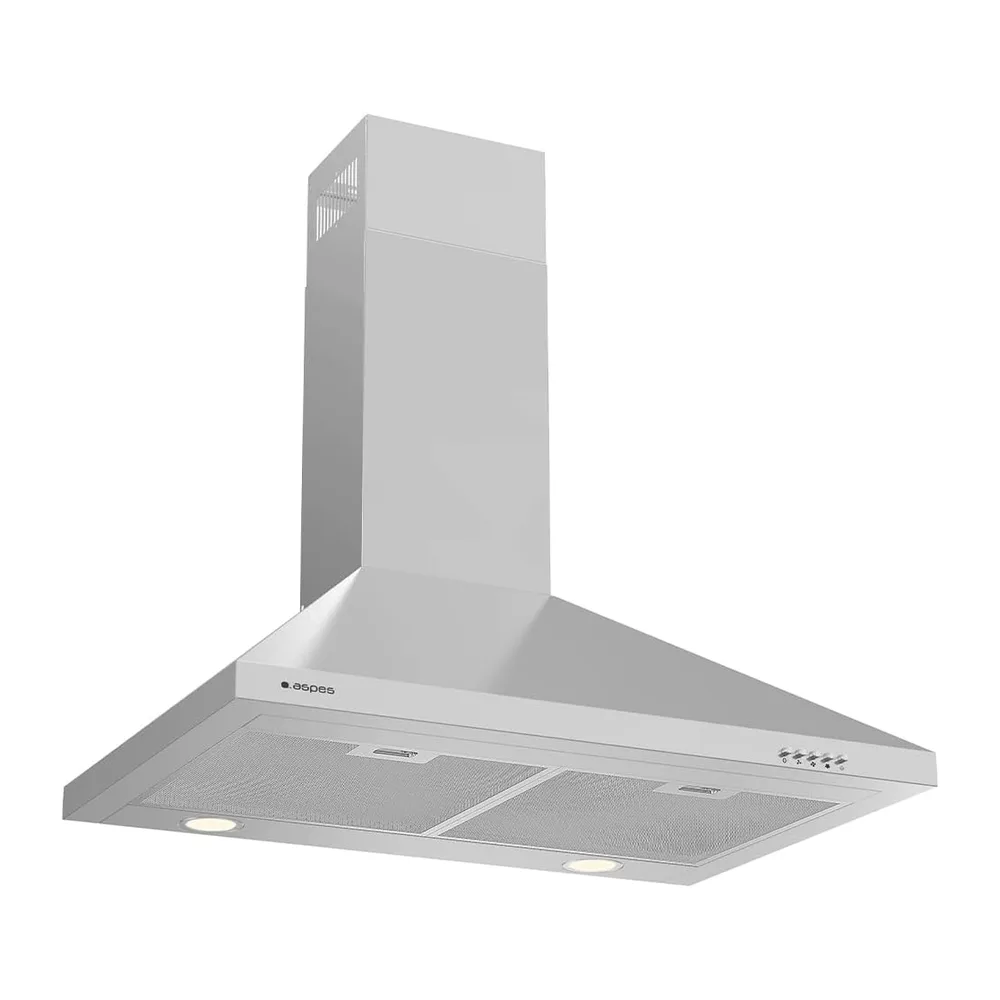Aspes Cappa aspirante piramidale 70 cm, in acciaio inox, ACPP700AIX. Potenza 623 m3/h, 3 velocità, 2 filtri,