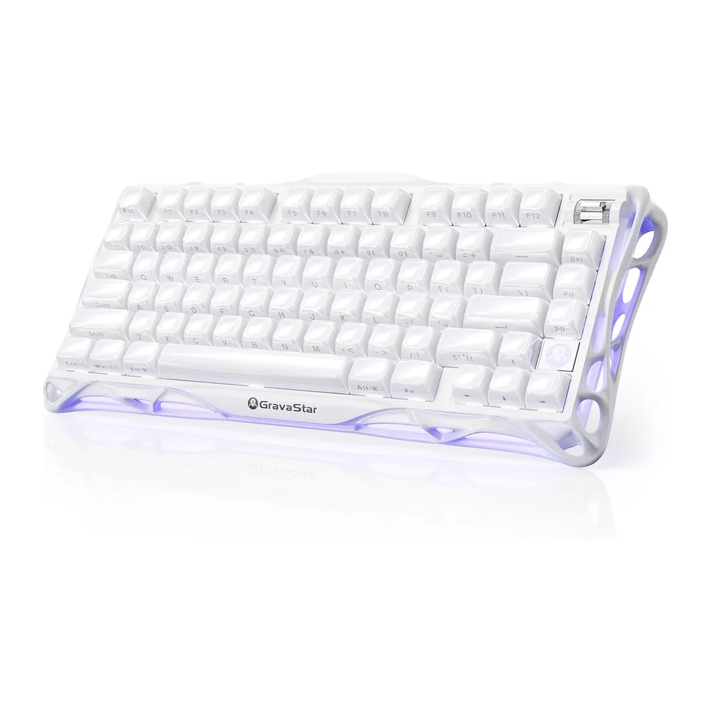 GravaStar Mercury K1 Tastiera Gaming Meccanica Wireless 75%-Bianco