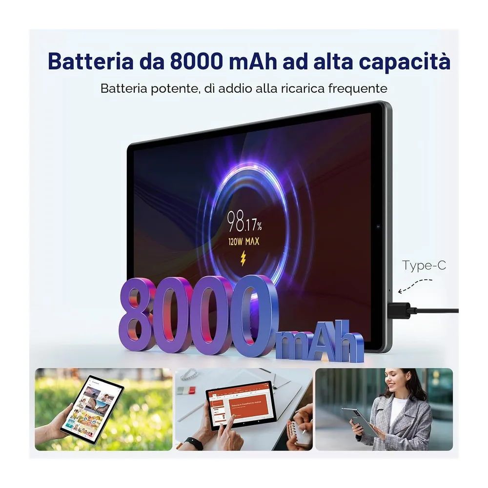 10.4 Pollici Tablet Android 16, 5G WiFi/4G LTE, 36GB RAM 512GB ROM (2TB TF), Octa-Core 2.0GHz, INCELL FHD, — 5