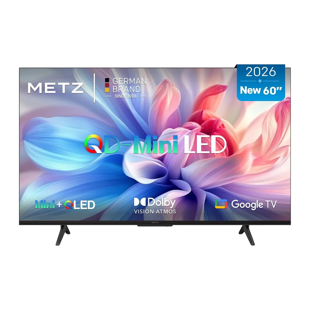 Metz 60 Pollici QD-MiniLED Smart TV con Google TV Full Array Local Dimming QLED Dolby Atmos Dolby Vision MEMC