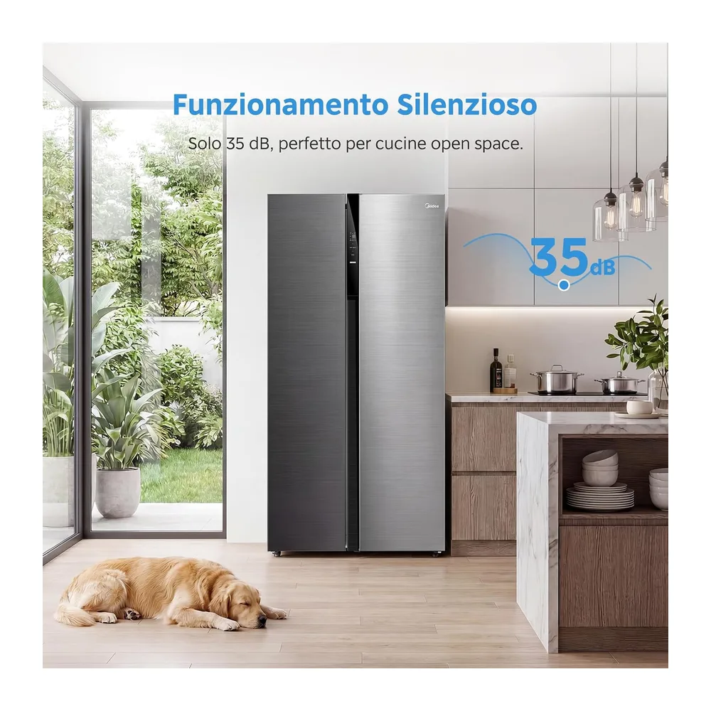Midea 548L Side by Side Frigorifero, Total No Frost, MERS530FGE46EU [Classe di efficienza energetica E] — 3