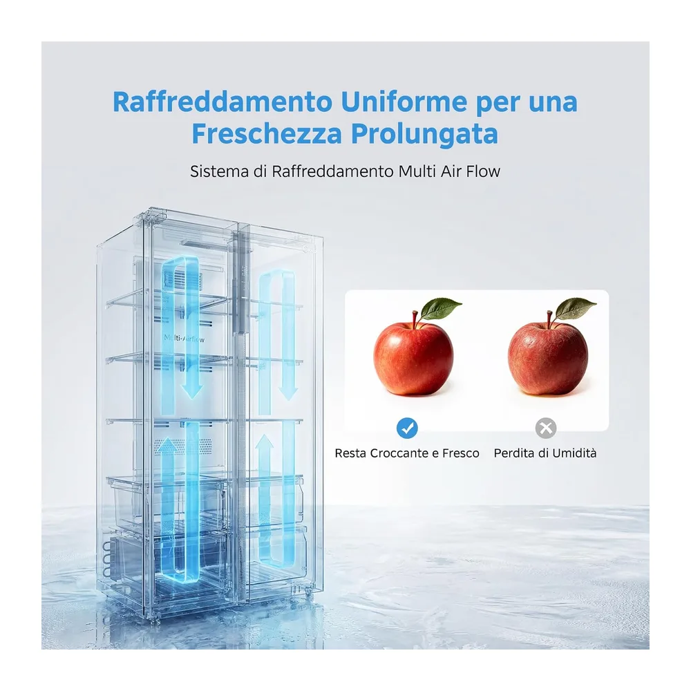 Midea 548L Side by Side Frigorifero, Total No Frost, MERS530FGE46EU [Classe di efficienza energetica E] — 4