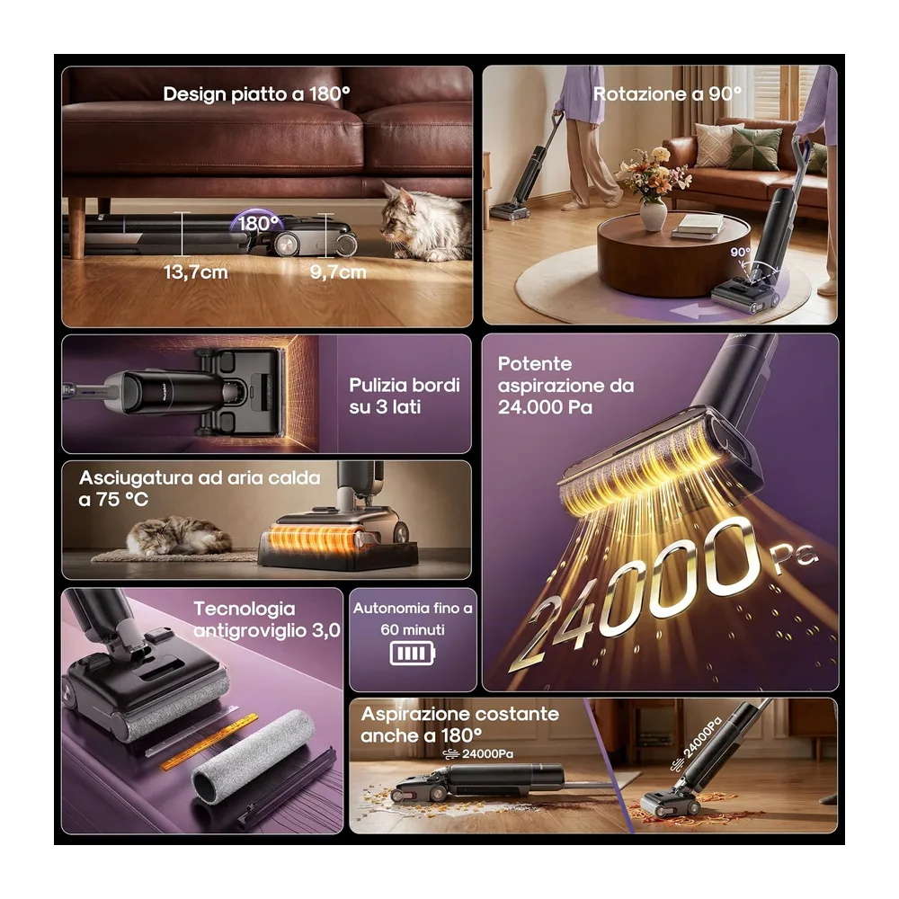 EUREKA FloorShine 830 Aspirapolvere Lavapavimenti 24000Pa — 2