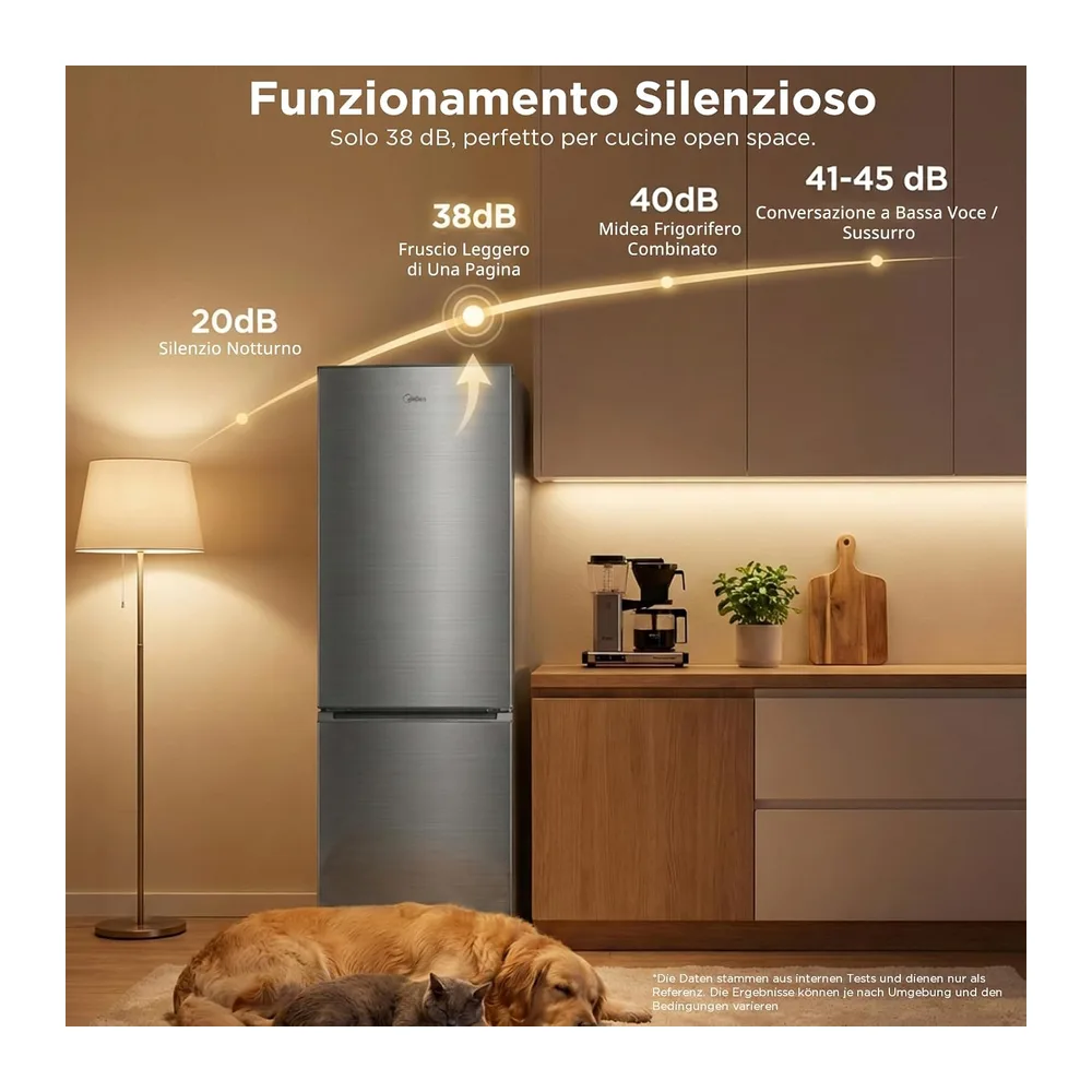 Midea 270L Frigorifero Combinato, Total No Frost, MERB276FGE46EU [Classe di efficienza energetica E] — 3