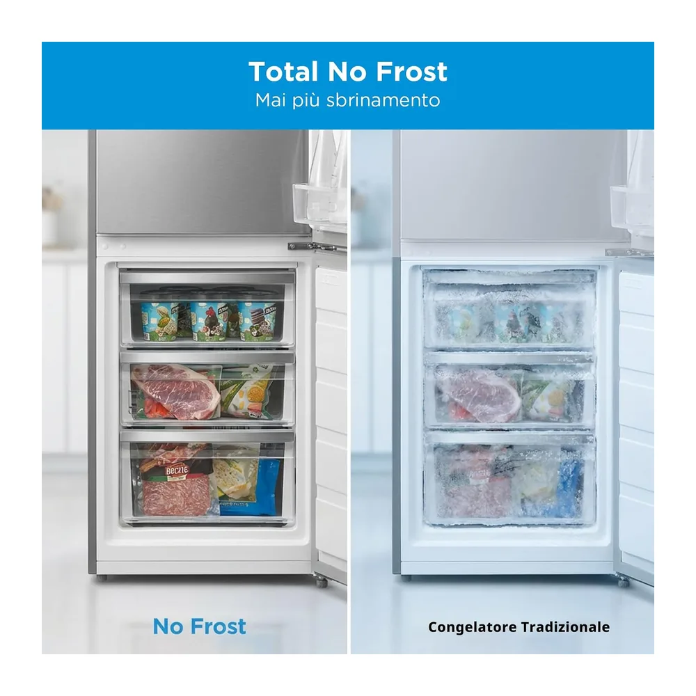 Midea 270L Frigorifero Combinato, Total No Frost, MERB276FGE46EU [Classe di efficienza energetica E] — 5