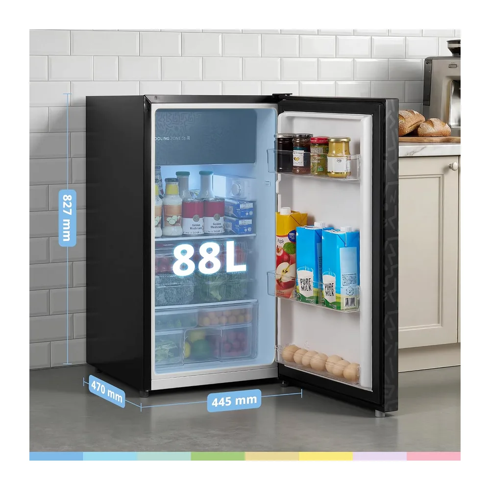 COMFEE' Frigorifero Piccolo colorati Ufficio 88L con Maniglia Removibile [Classe di efficienza energetica E] — 2